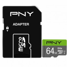 PNY Elite Class 10 U1 64GB Micro SD with Adapter